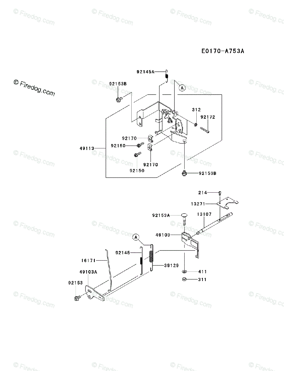 Kawasaki 4 Stroke Engine FR730V OEM Parts Diagram for CONTROL-EQUIPMENT