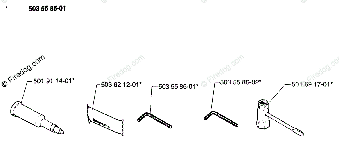 Husqvarna Chain Saw 272 XP (1997-01) OEM Parts Diagram for Accessories