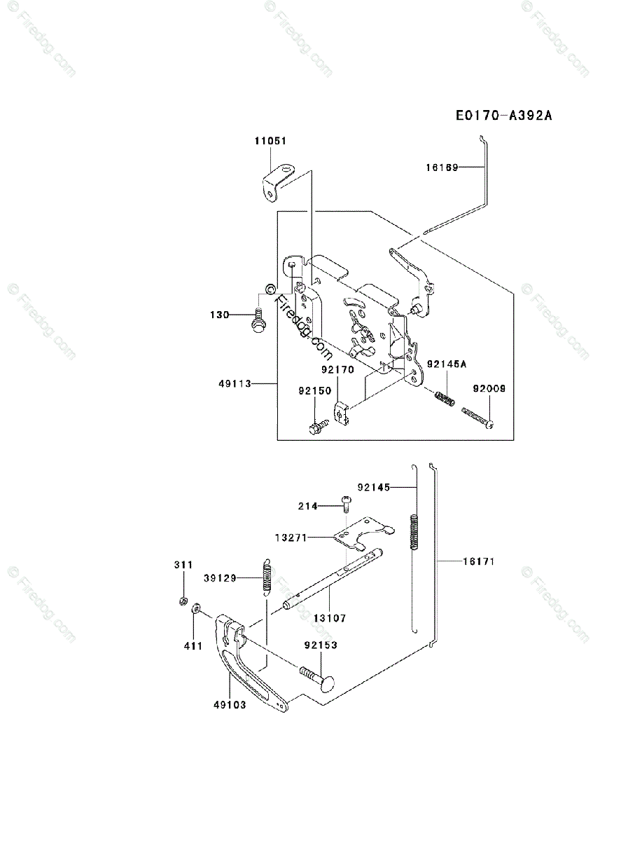 Kawasaki 4 Stroke Engine FH451V OEM Parts Diagram for CONTROL-EQUIPMENT