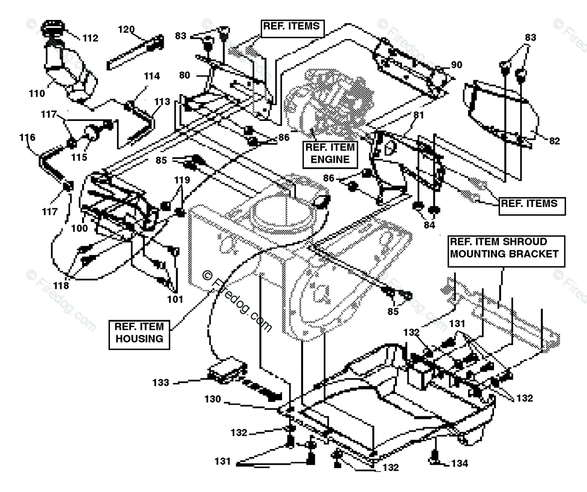 Husqvarna Snow Thrower ST 521 E (199802) OEM Parts Diagram for Frame