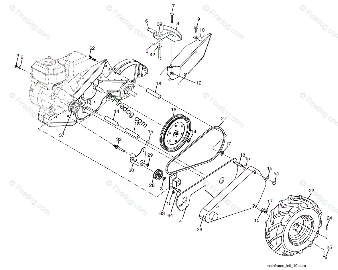 Husqvarna Tiller Crt 1350 Ls (96093001600) (2009-12) Oem Parts Diagram 