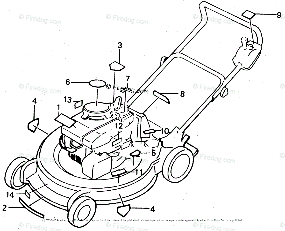 Honda Power Equipment Lawn Mower HR21-5 SDA LAWN MOWER ...