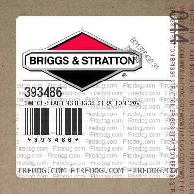 393486 Switch-Starting Briggs Stratton 120V