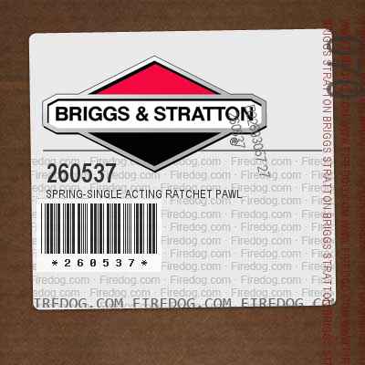 260537 Spring-Single Acting Ratchet Pawl