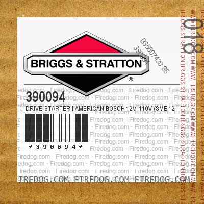 390094 Drive-Starter | American Bosch 12V 110V (SME 12-A8 SME 110-C3, C6, or C8)