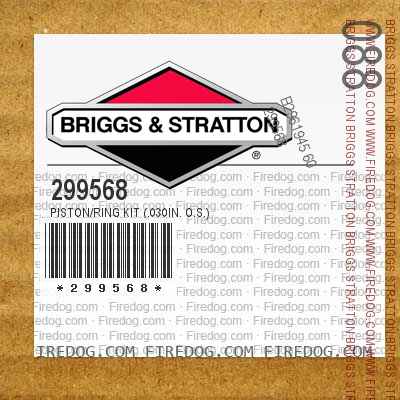 299568 Piston/Ring Kit (.030in. O.S.)